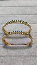 Emerald/ moti bangles (4pc)