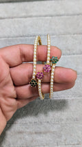 Multicolor pearl bangles