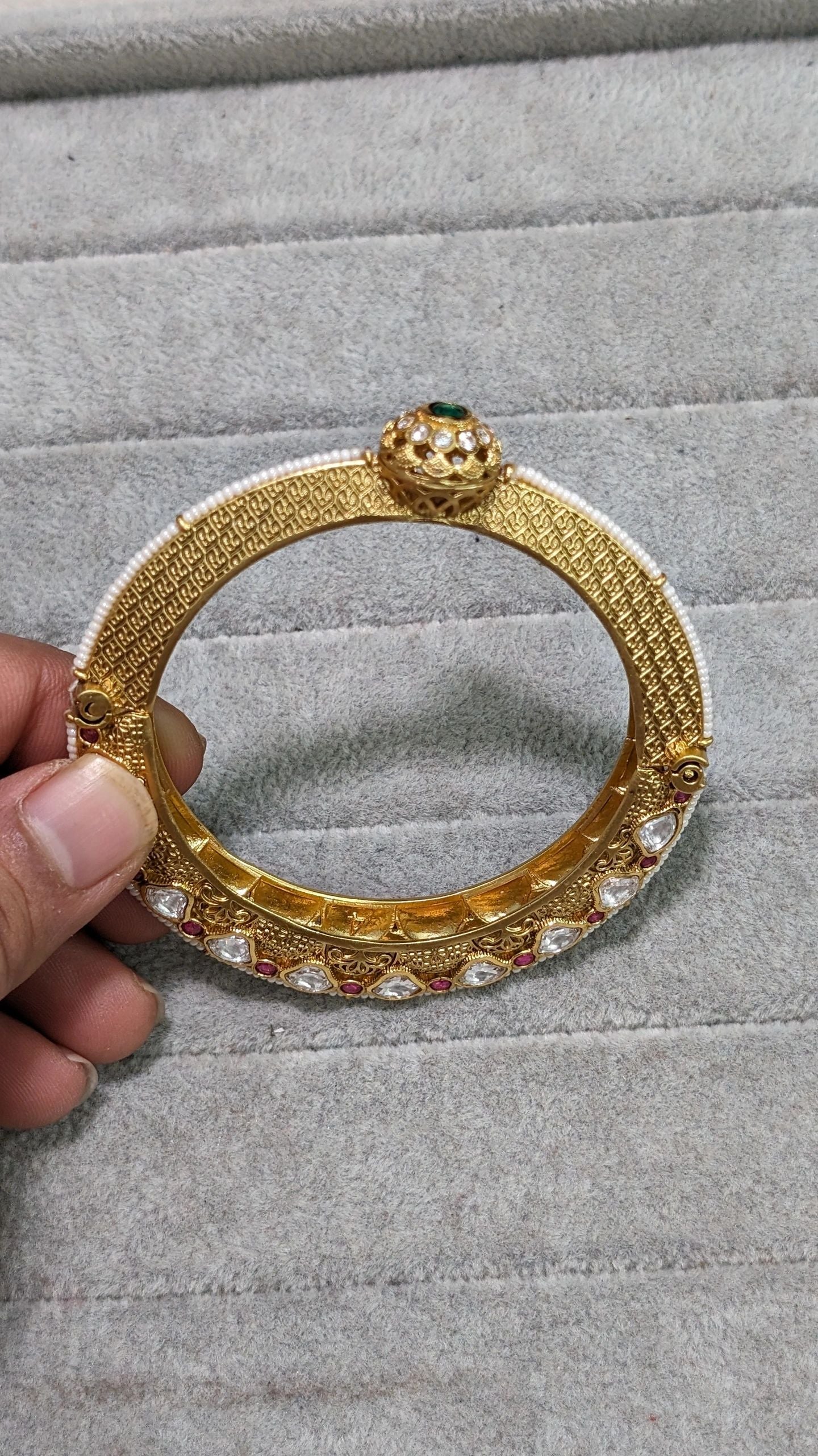 Kundan bangle openable (Single)
