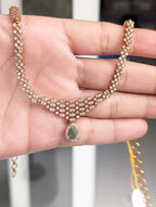 AD stone green necklace