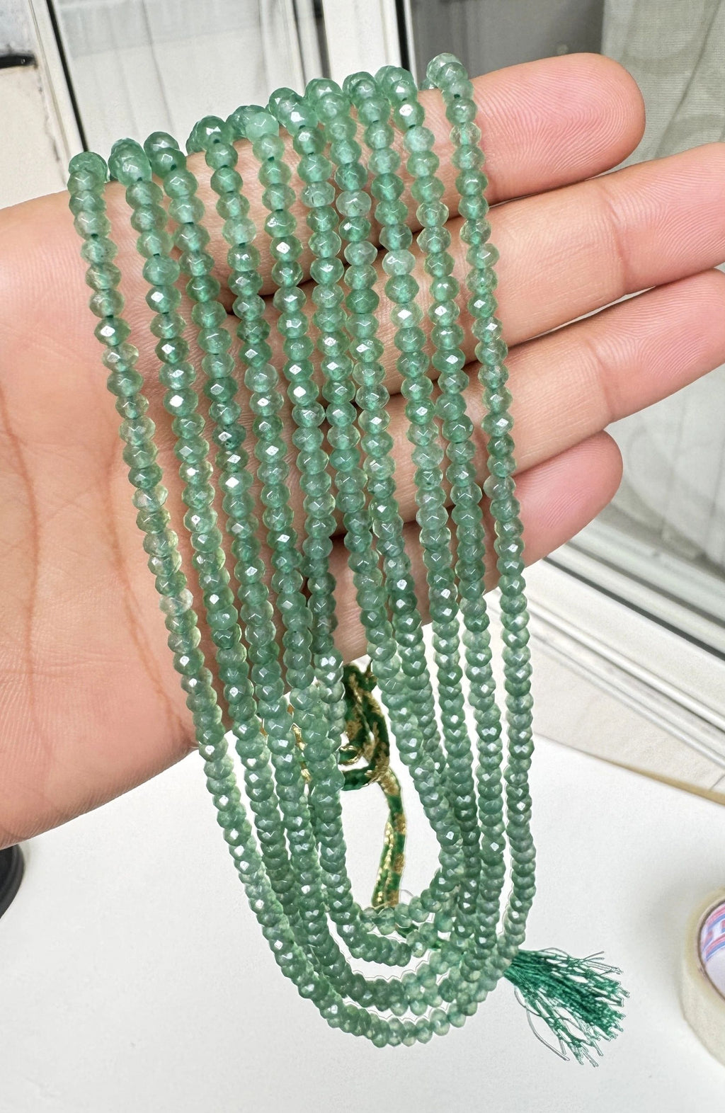 green bati stone mala