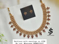 Gold forming floral necklace set