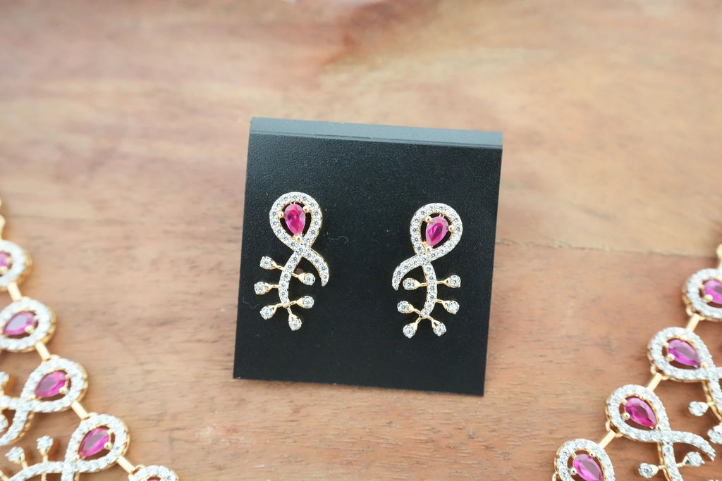 AD Necklace with ruby stones set