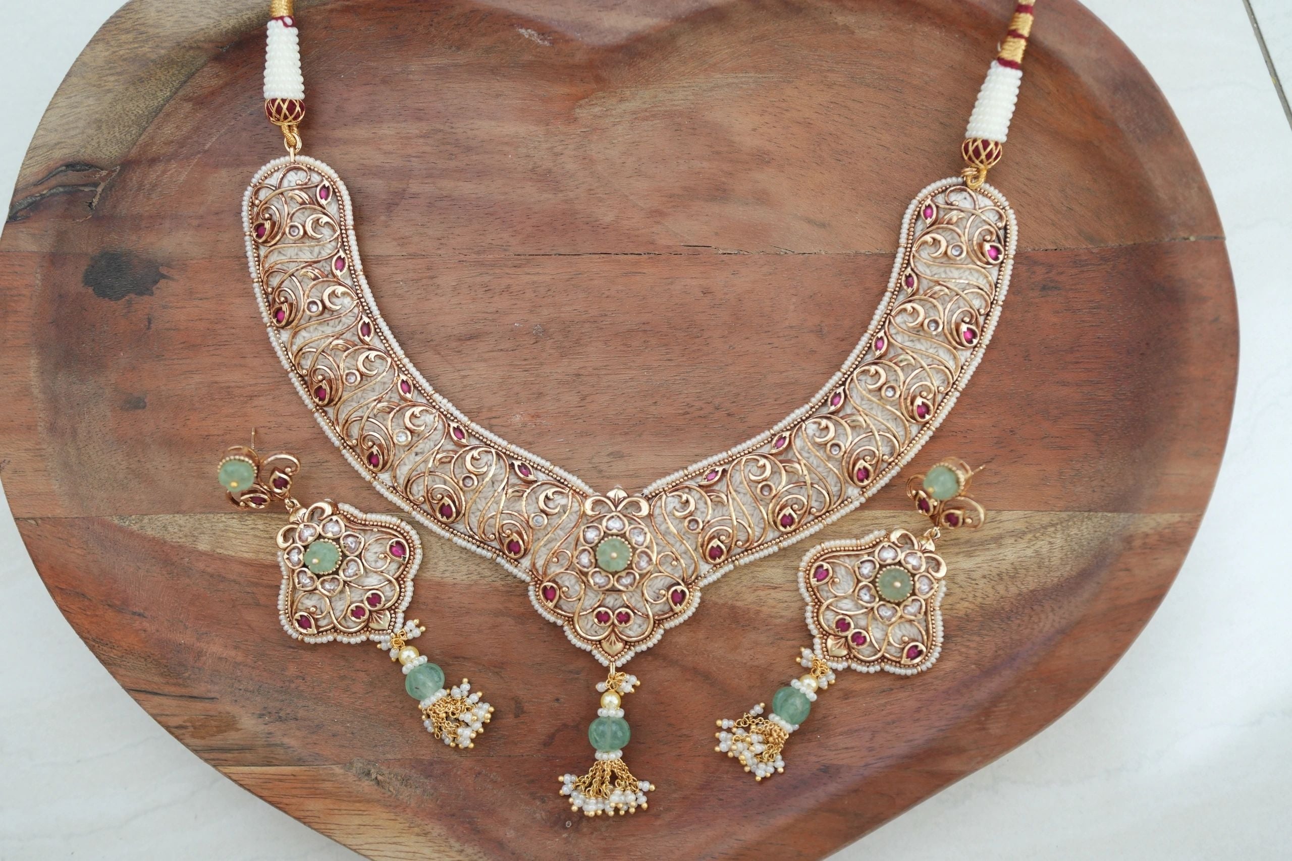 Premium Necklace set White