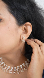 Navya AD Necklace white stone