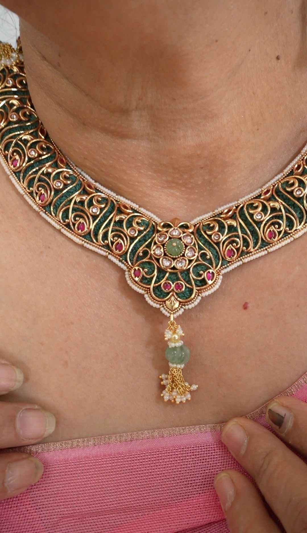 Premium Necklace set Green
