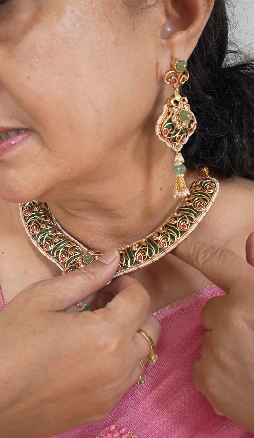 Premium Necklace set Green