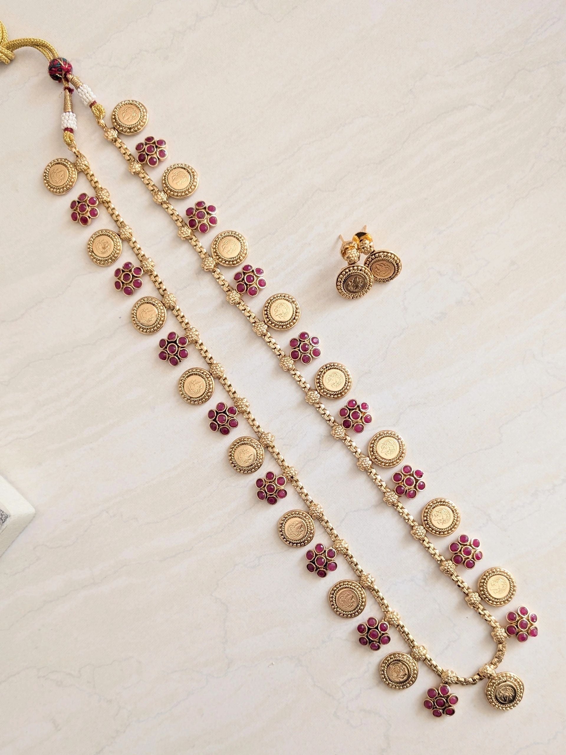 Putali Necklace set Ruby