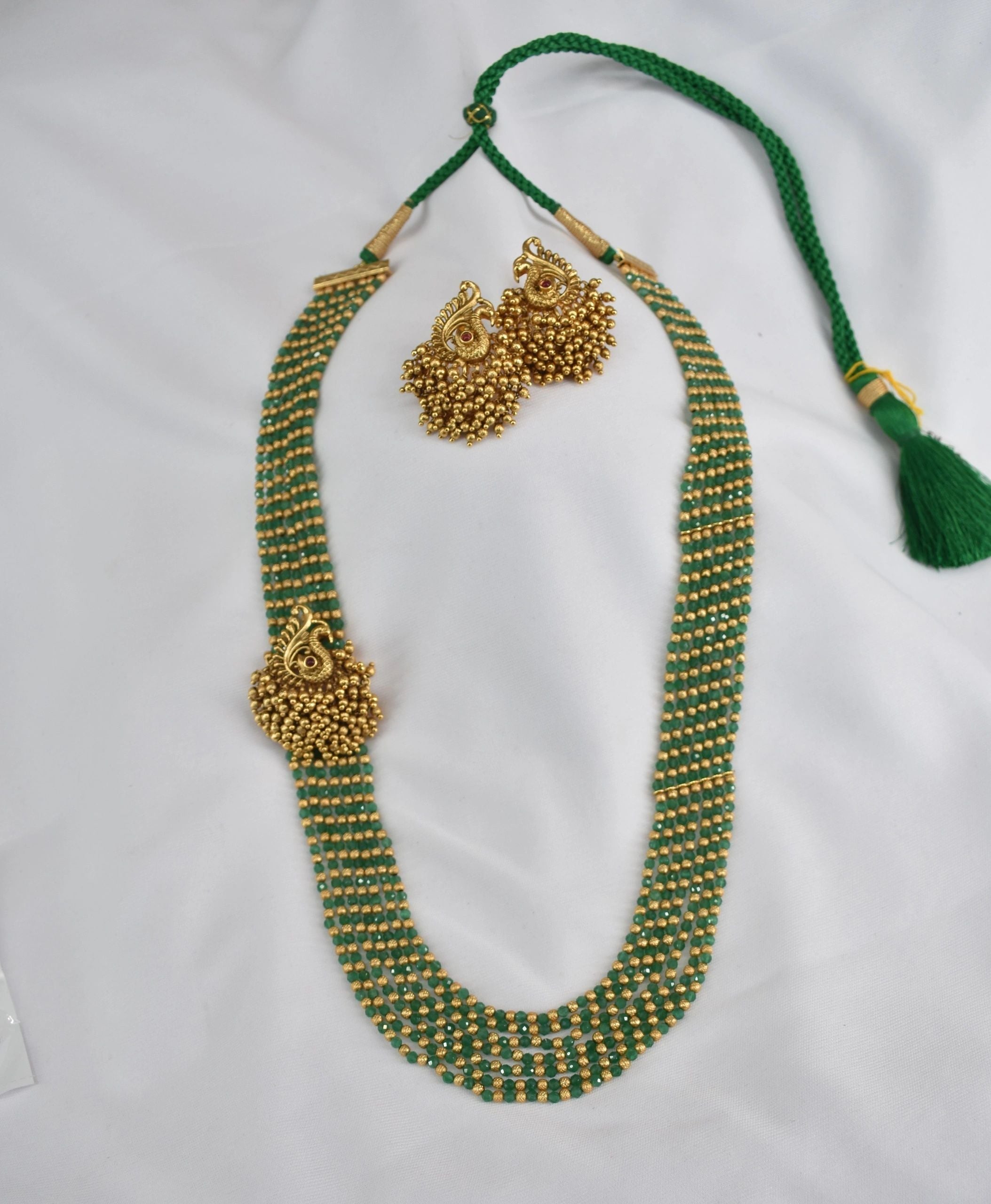 Shahi Ratnam 1.0 peacock motiff necklace set