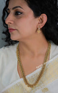 Peacock motiff Gold Plated long necklace