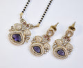 AD purple mangalsutra set