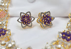 Trendy AD necklace set with earrings