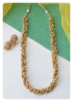 Long Gajra necklace with earrings