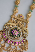 Rajwadi Moti long necklace with earrings