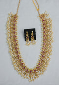 Pearl Grand Long necklace with earrings