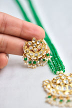 Kundan Bati Bead Necklace with earrings