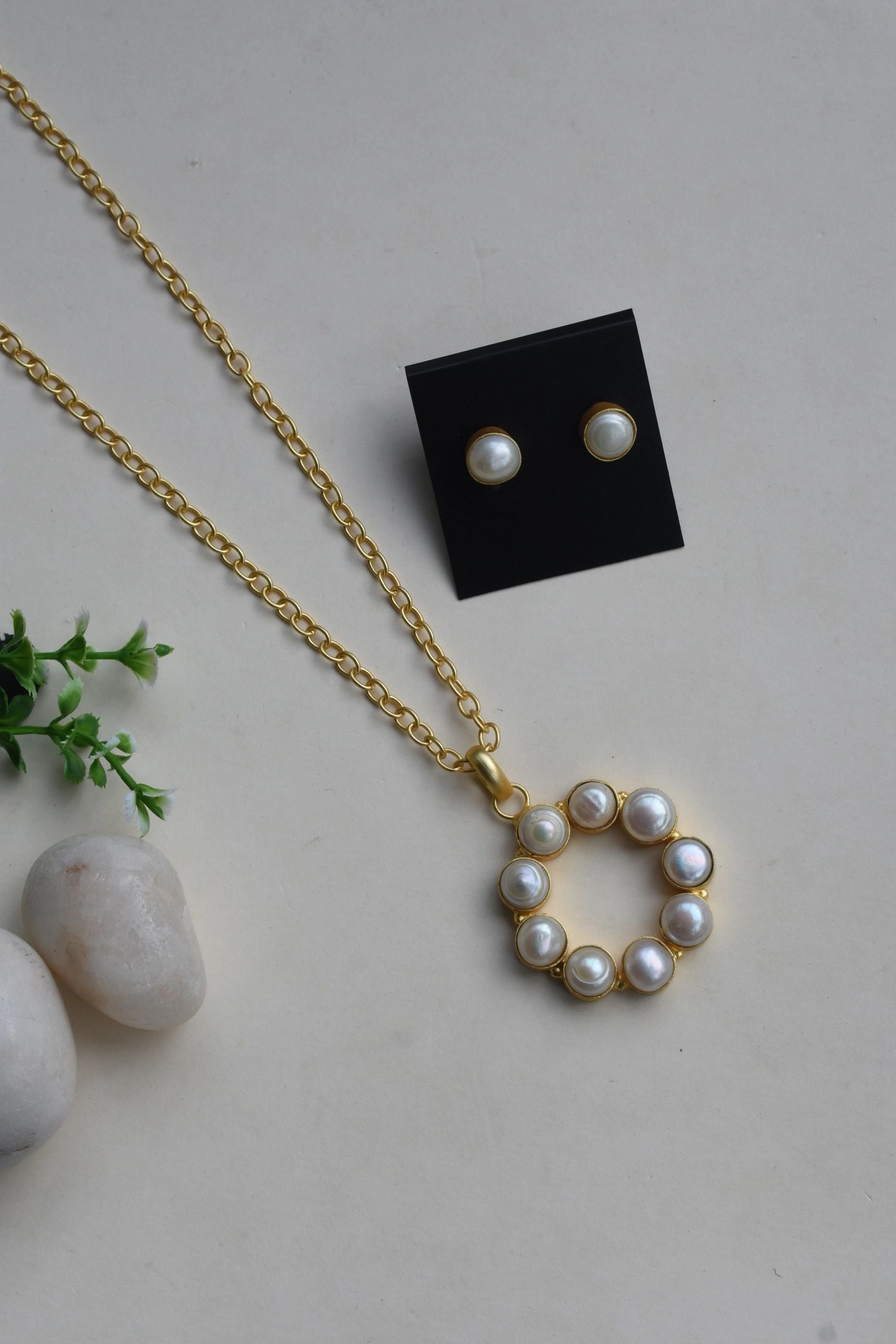 2.0 Freshwater pearl Necklace set 26â€