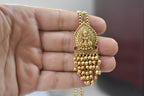 Gold plated Laxmi necklace set 22” length