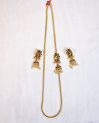 Peacock Side Pendant necklace with earrings (20")