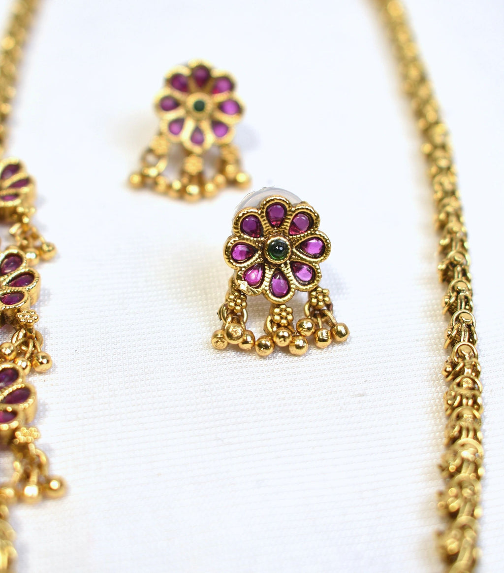 Side Pendant Floral 1 necklace set (18-20')