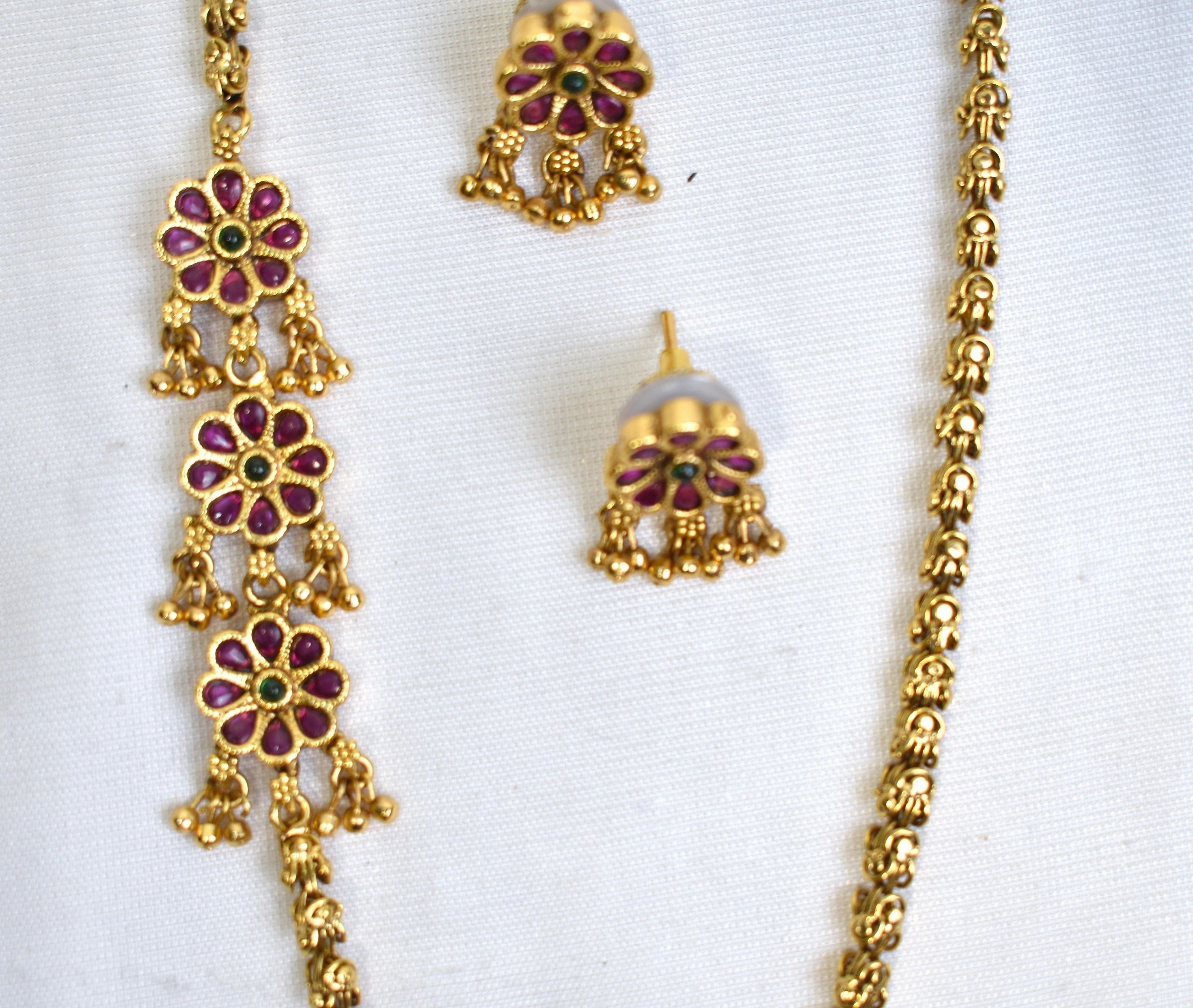 Side Pendant Floral 1 necklace set (18-20')