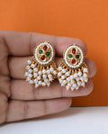 Traditional Stud Earrings with Pearl Clusters