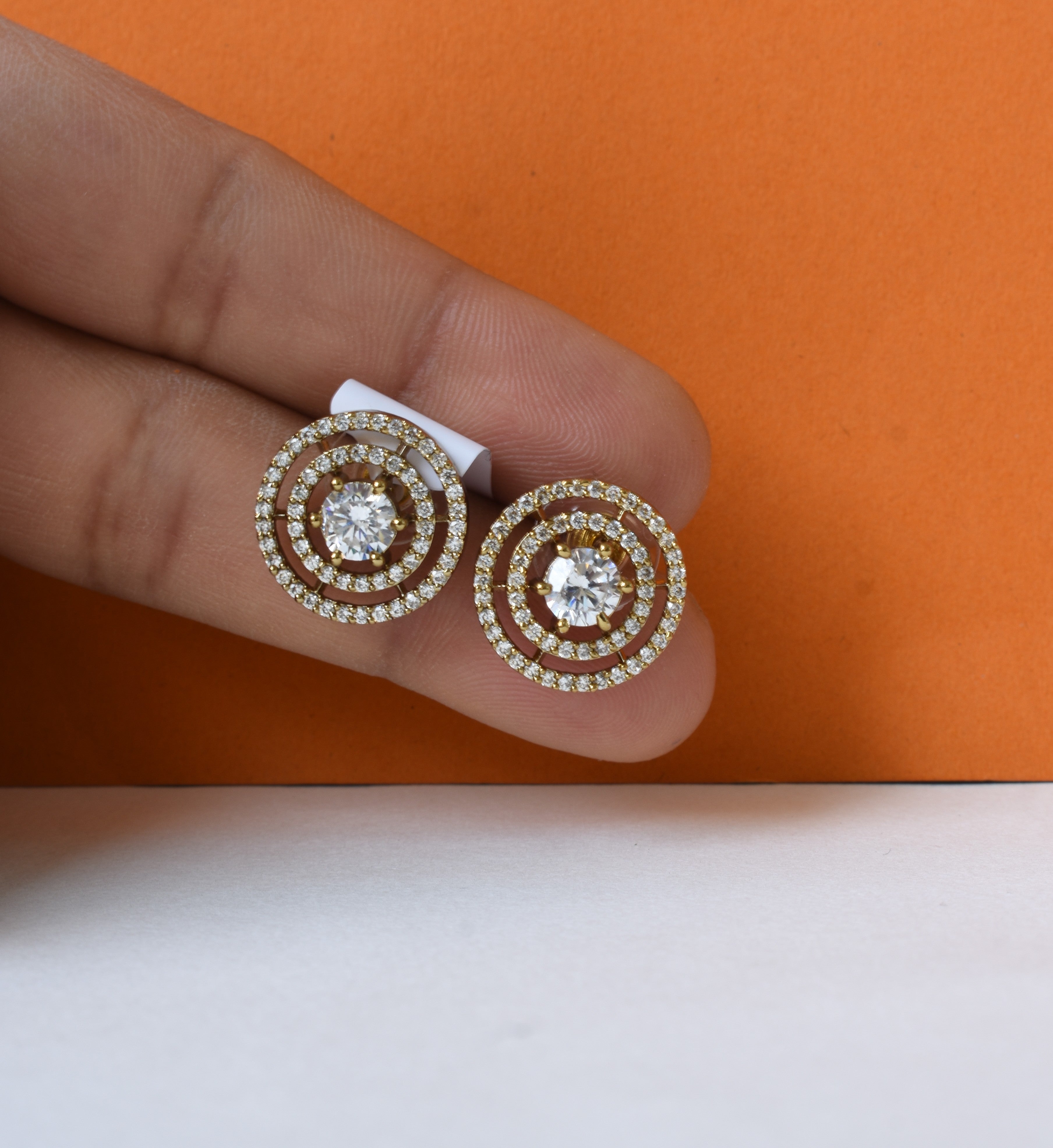 Vritta Crystal Stud Earrings