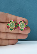 Rangmahal Teardrop Stud Earrings