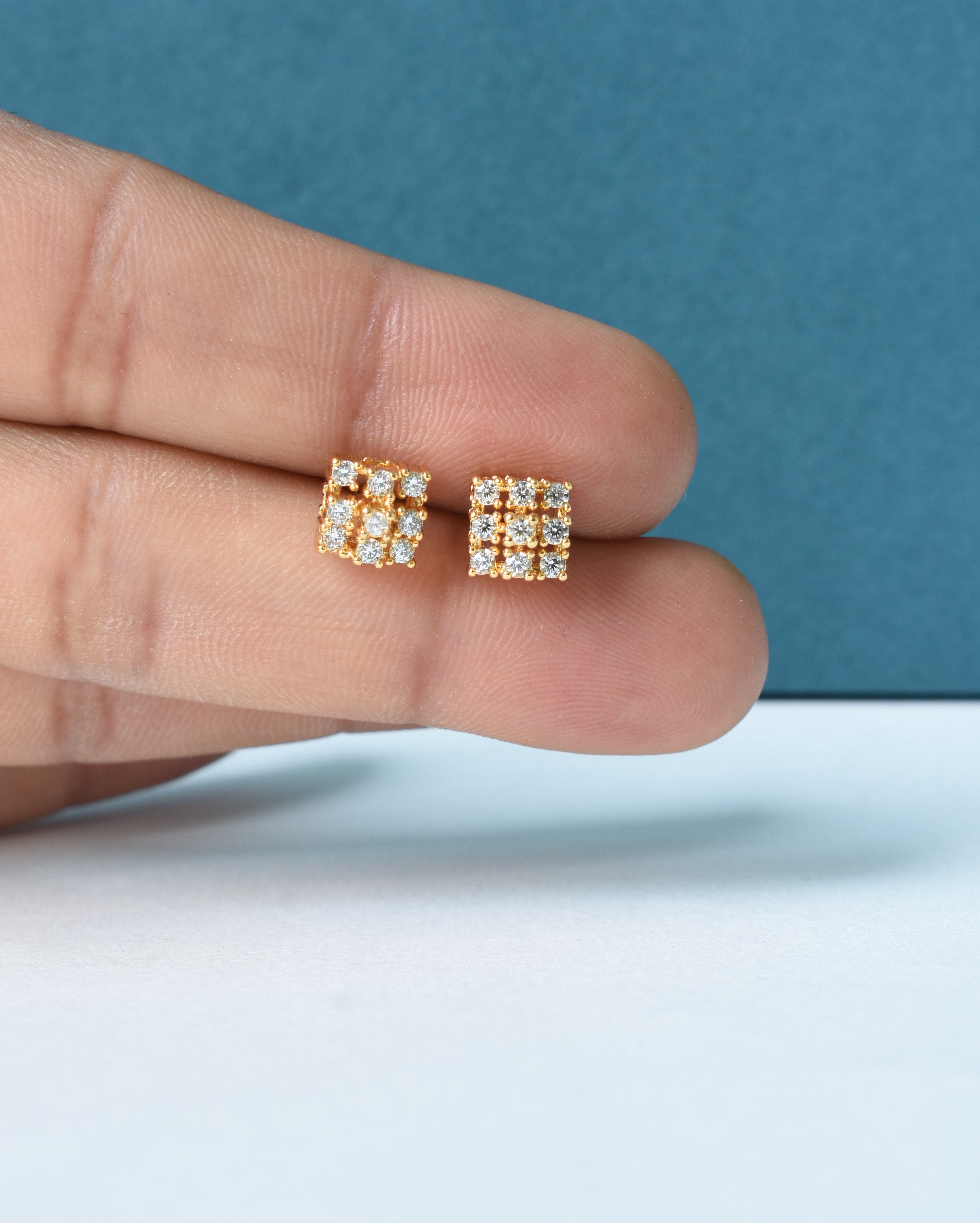 Aureva Crystal Stud Earrings