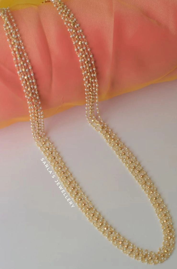 5 layer mala with 1 gold plated mohan mala