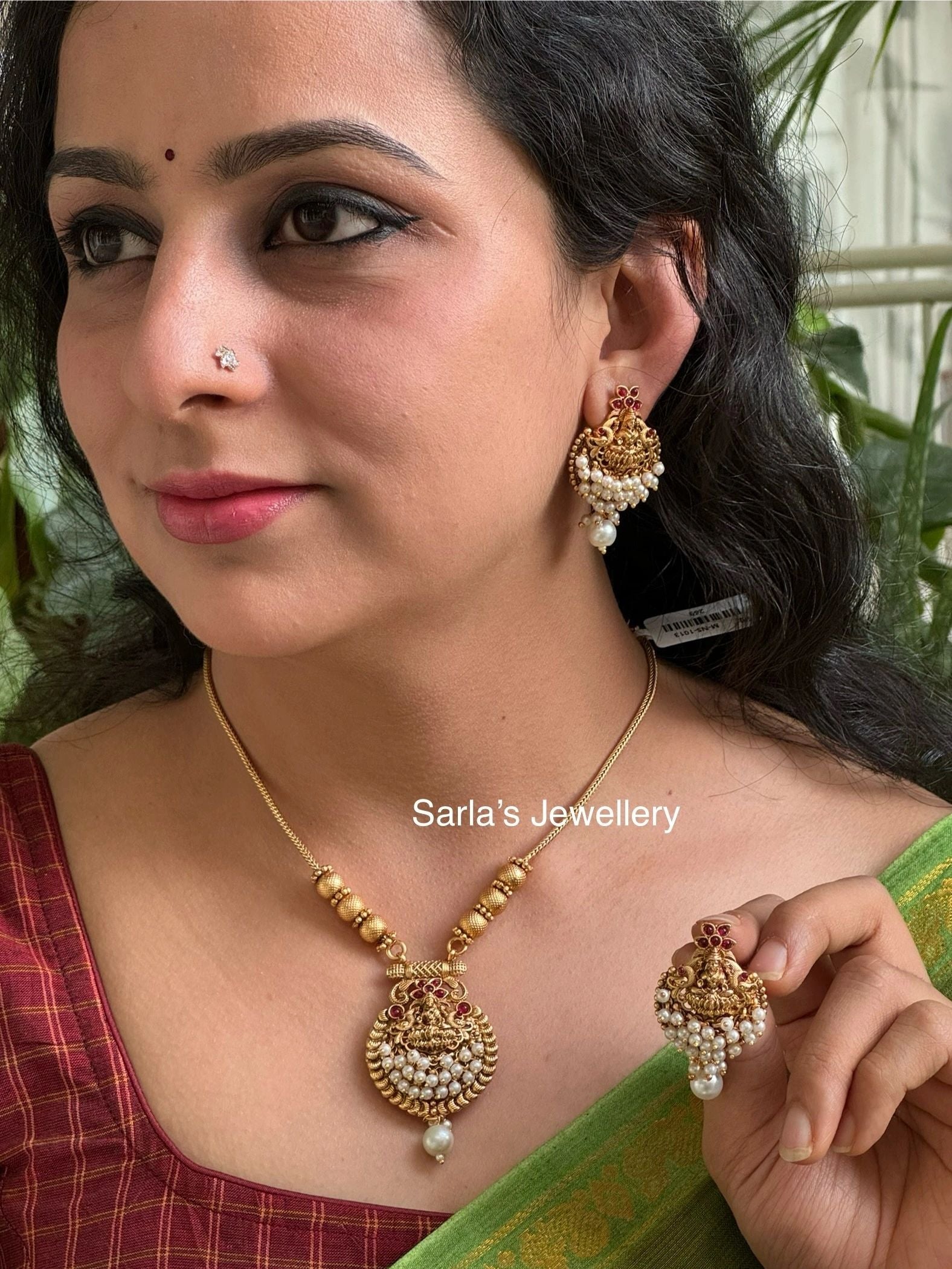 Laxmi necklace with earrings