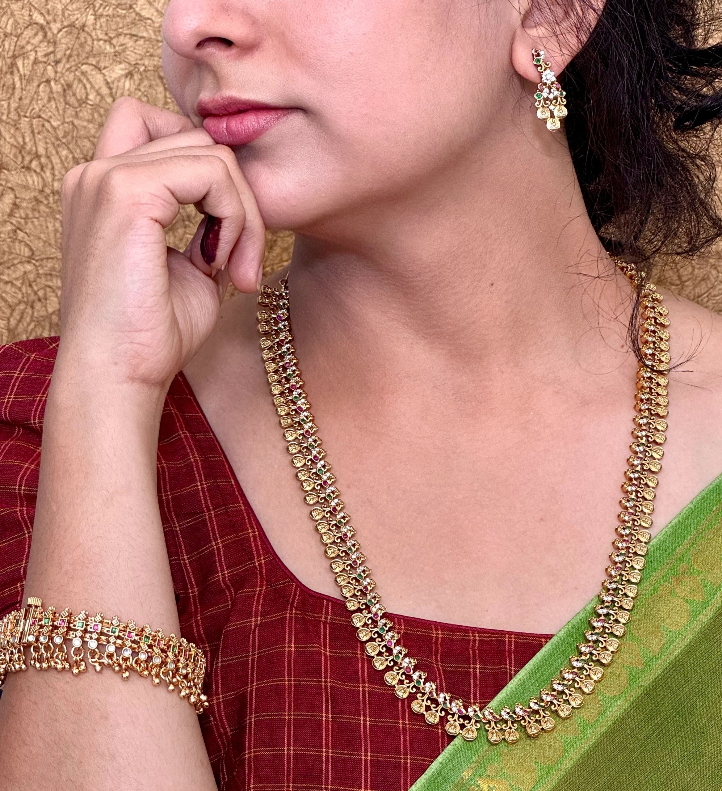 Laxmi long necklace with jhumka