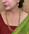 Gold plated necklace with jhumka