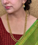 Gold plated necklace with jhumka