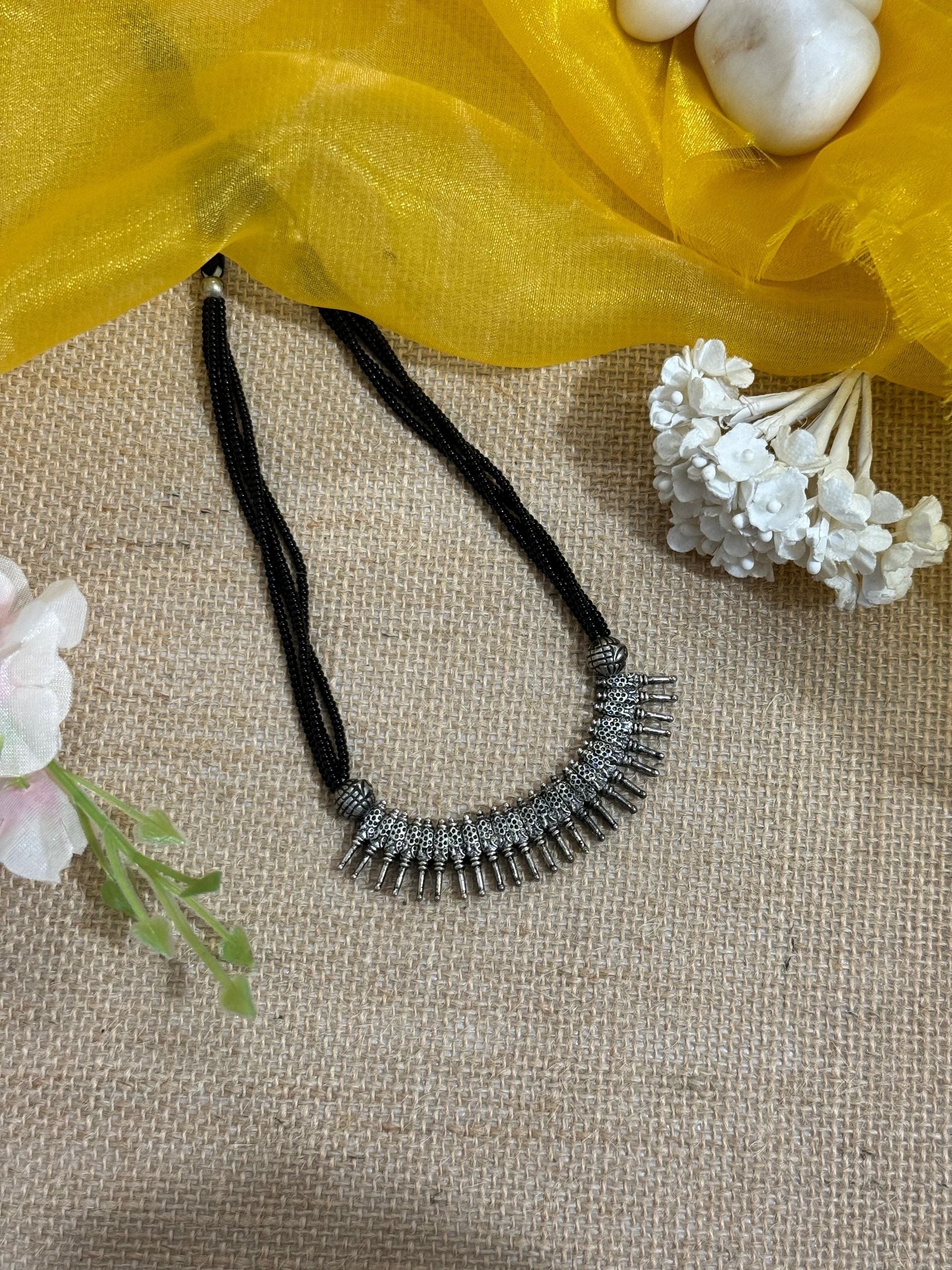 16-18â€ mangalsutra Oxidised