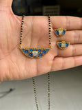 22â€ gold plated mangalsutra with crystal mala