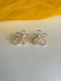 Flower shaped Western Pearl earrings