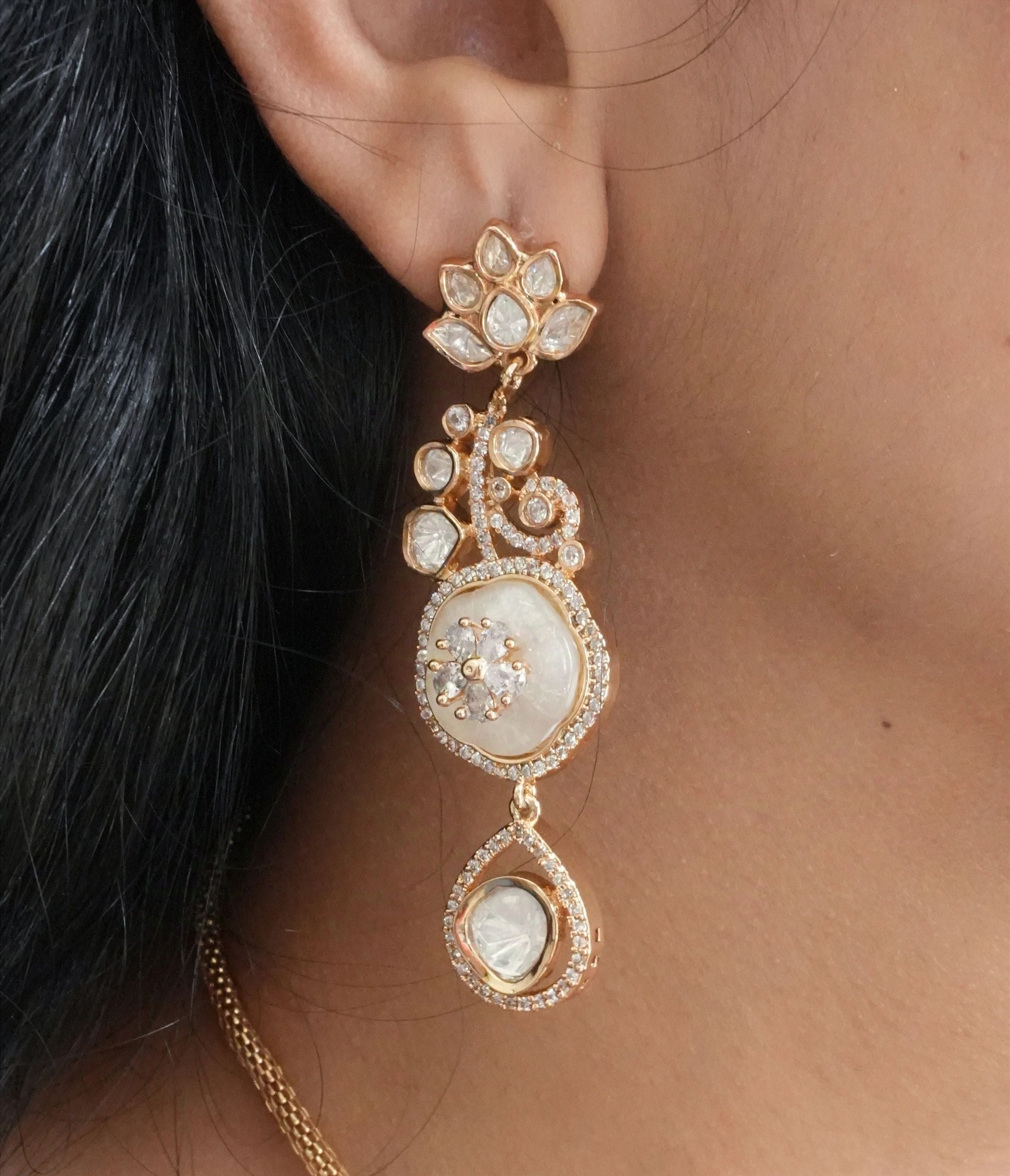 Mop Kundan Necklace set