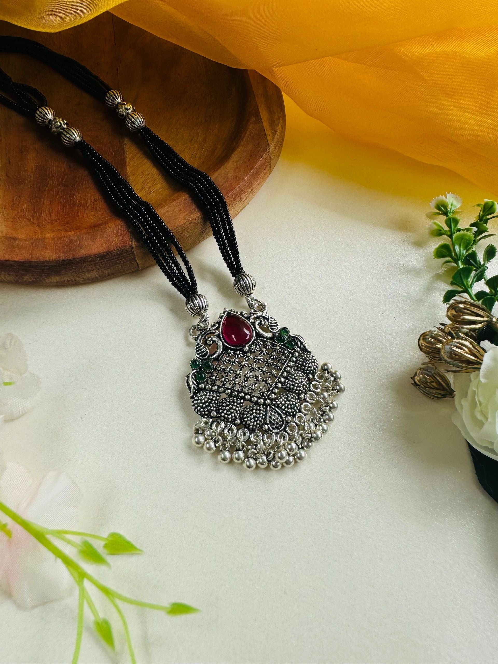 Long oxidised Mangalsutra 2