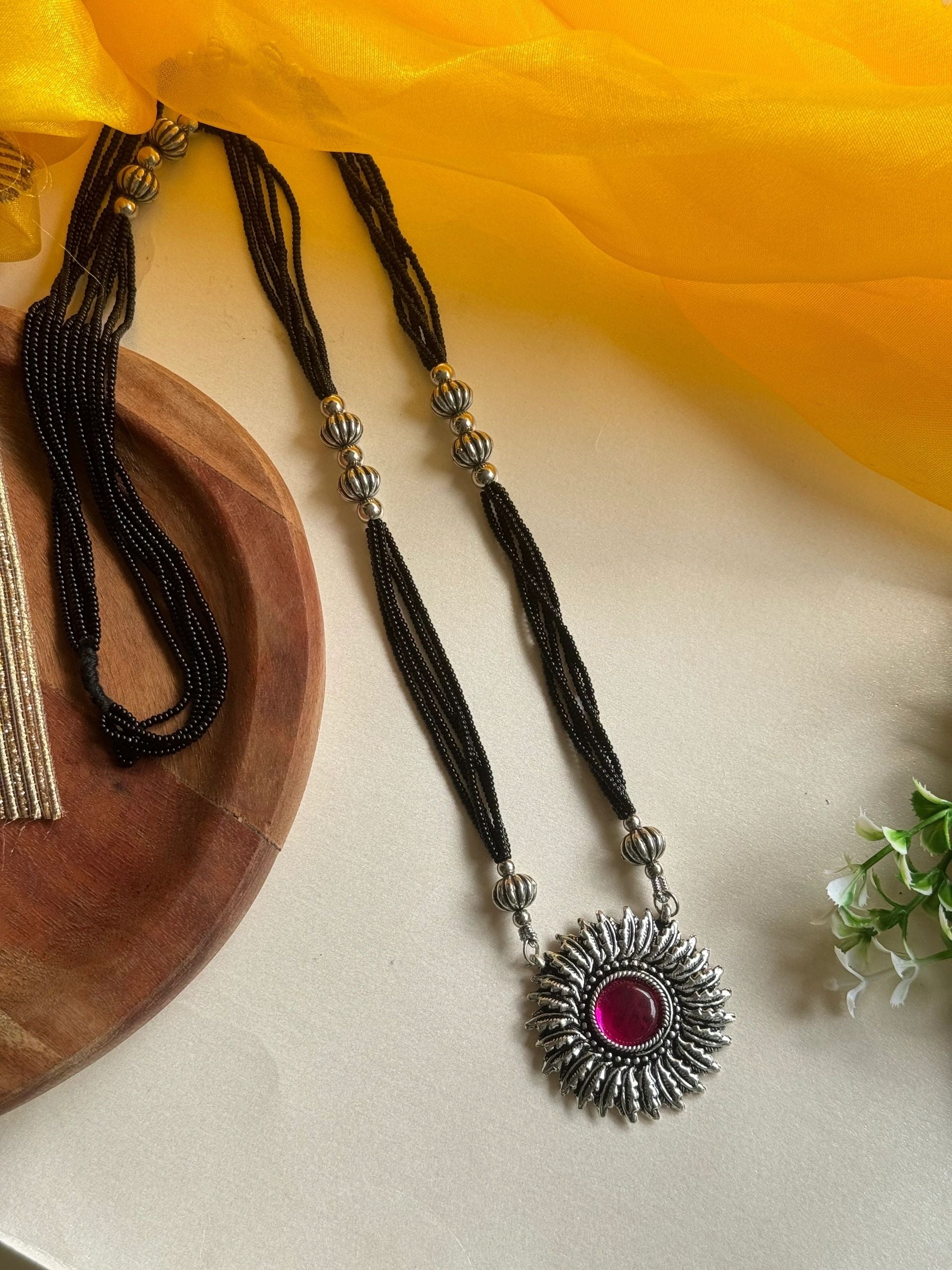 Long oxidised Mangalsutra 4