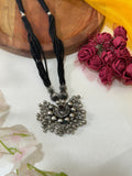 Short oxidised Mangalsutra