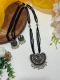 Long Oxidised Mangalsutra with earrings