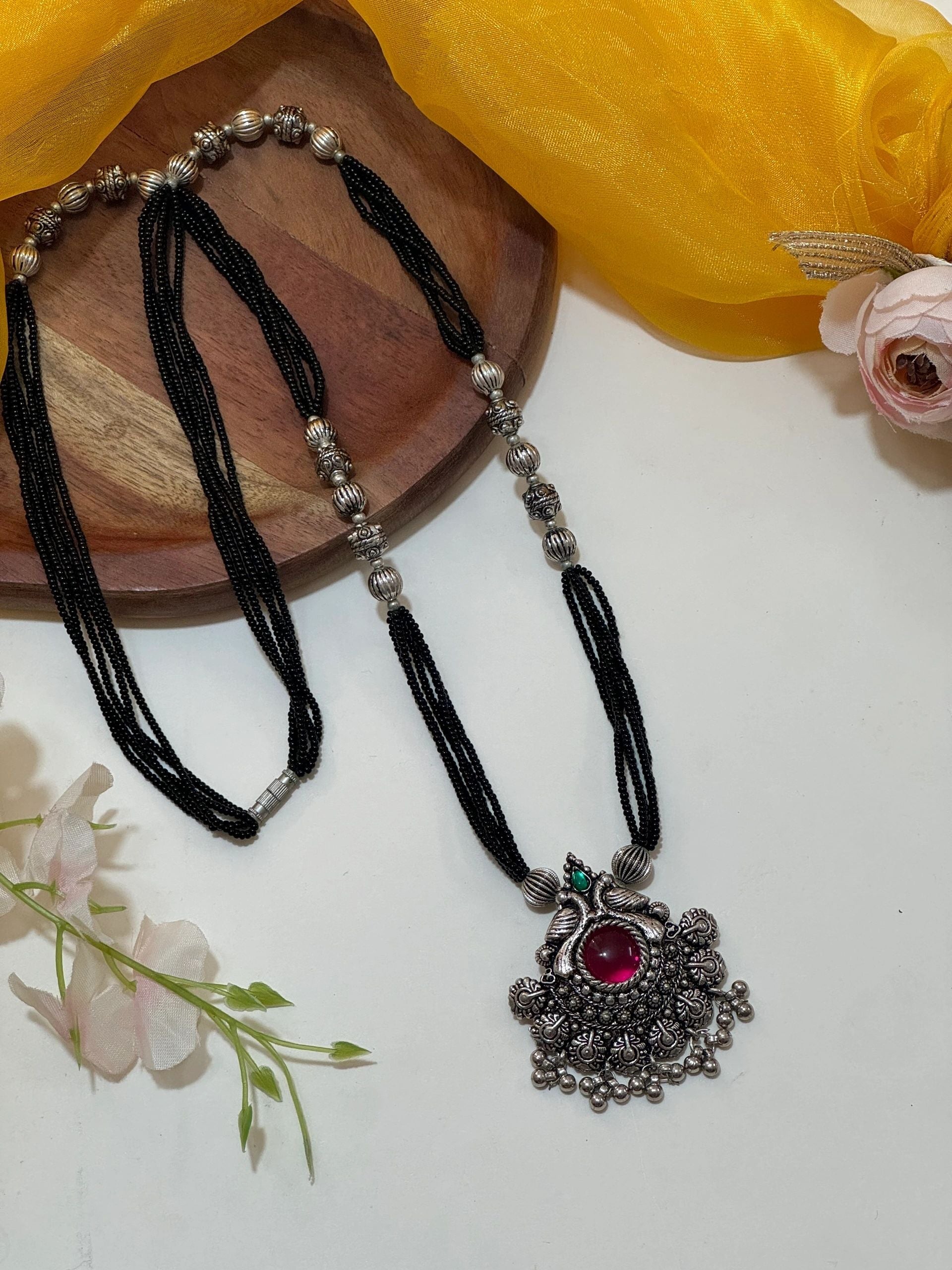 Long oxidised Mangalsutra 6