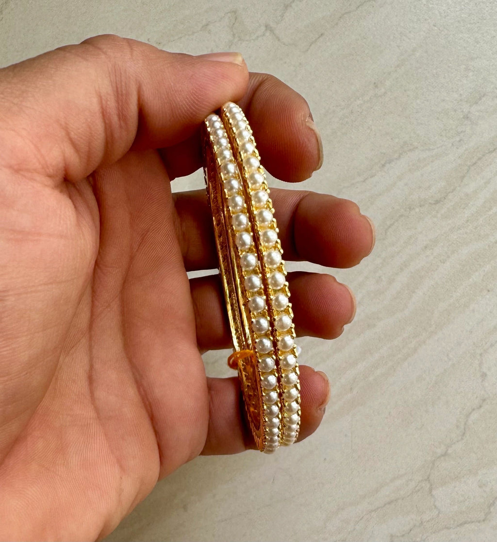 Broad Pearl Bangle