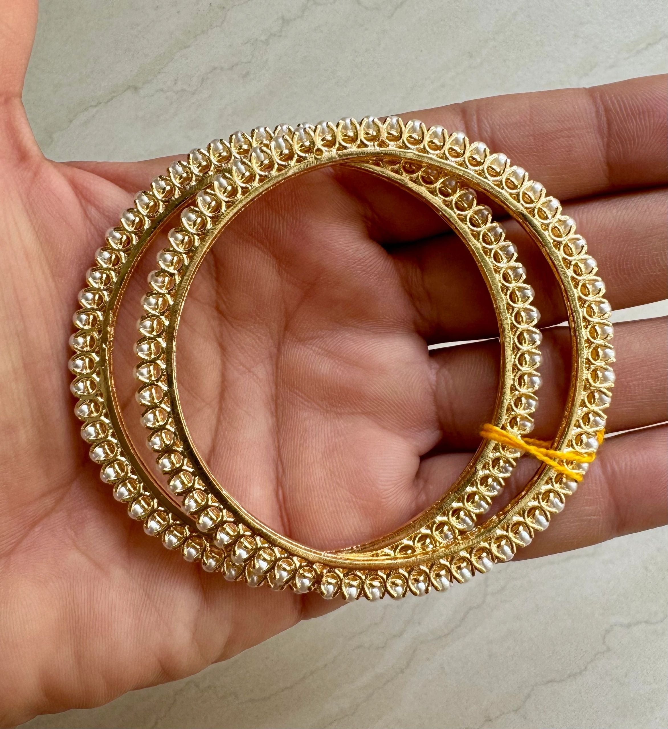 Broad Pearl Bangle