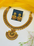 Pure Gold forming temple Necklace set