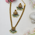 Gold forming peacock necklace set