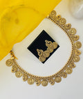Lakshmi Coin Necklace with earrings
