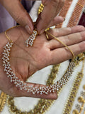 Gold plated AD nakshi Necklace set
