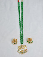 Kundan Bati Bead Necklace with earrings